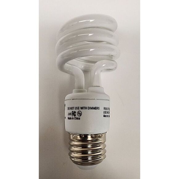 Satco S7218 13W T2 Ultra Mini Spiral Light Bulb Screw-In 4100K Fluoresce… - Picture 4 of 5